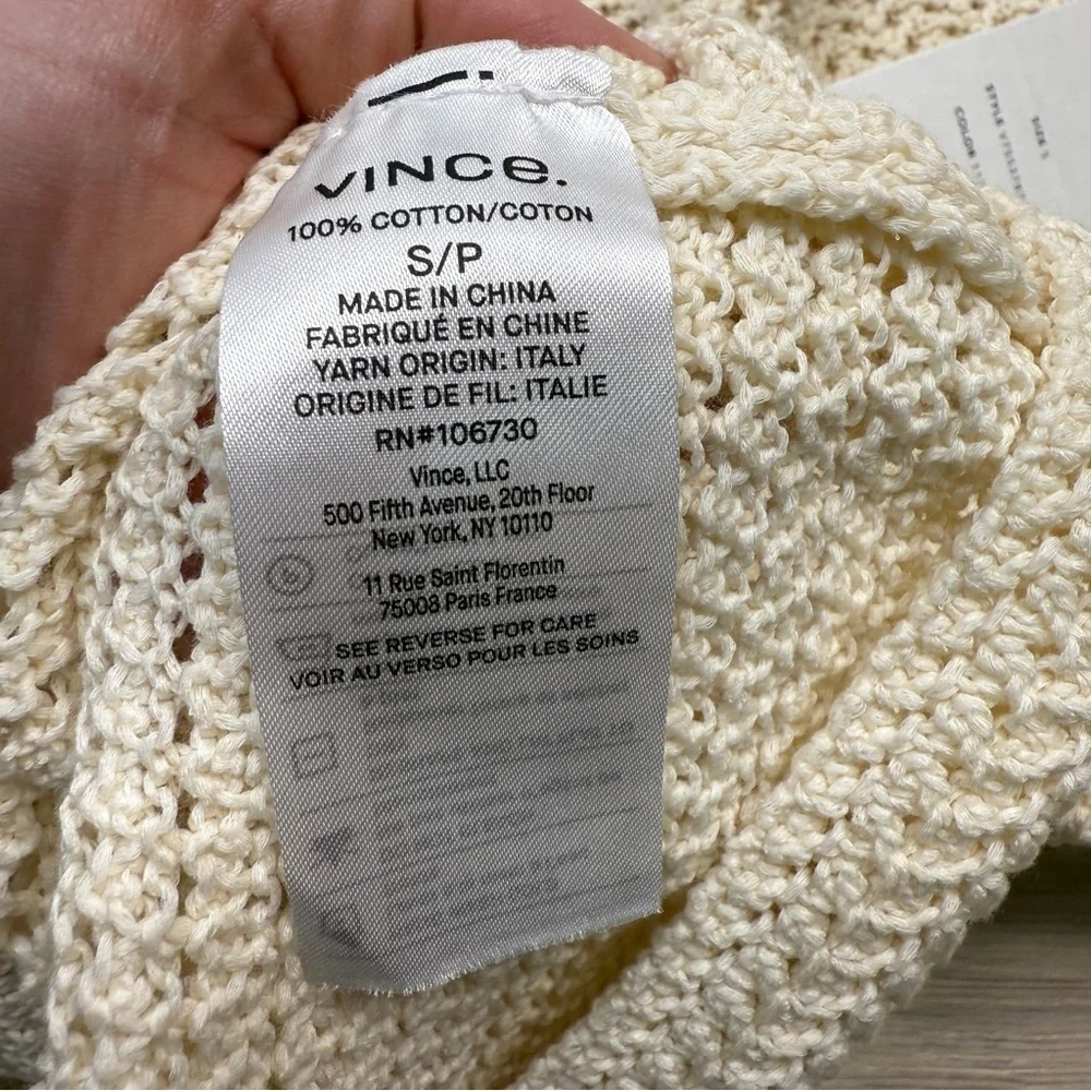 Vince Short Sleeve Crochet Top - Picture 7 of 8